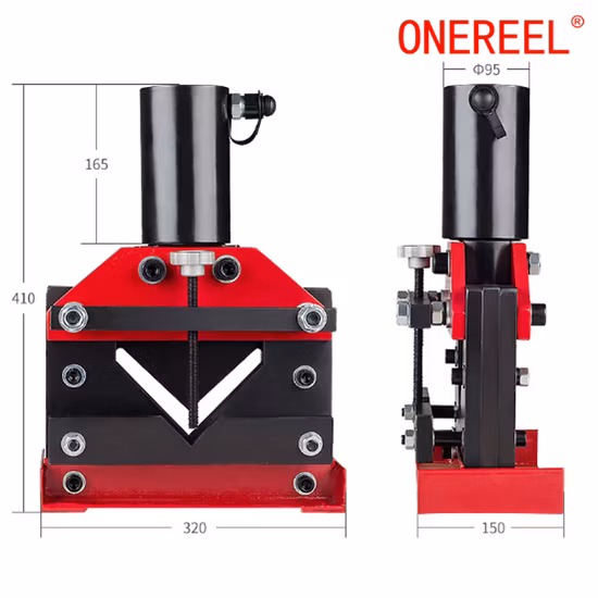 Cu/Al 버스바 굽힘용 유압 절단기